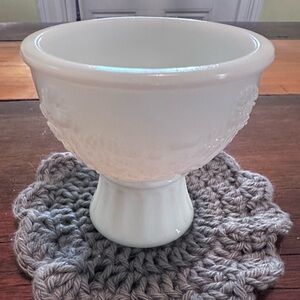 Vintage Avon Milk Glass Vase for Potpourri, Candles, rose buds